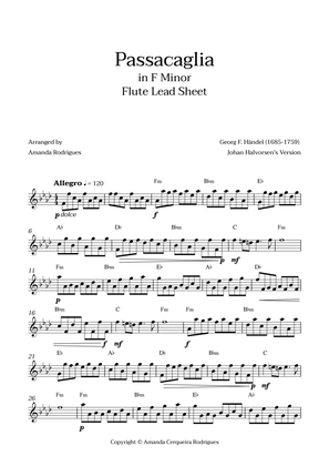 Passacaglia - Easy Oboe Lead Sheet in Abm Minor (Johan Halvorsen's Version)