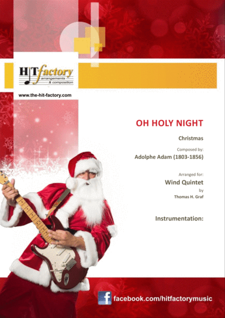 Oh holy night - Cantique de Noël - Christmas Song - Wind Quintet Woodwind Quintet scores gallery preview page 1