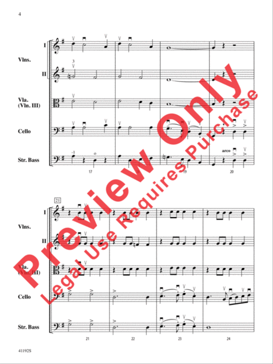 Caissons Go Rolling Along Caissons Go Rolling Along String Orchestra scores gallery preview page 5