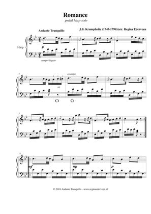Romance (Krumpholtz) - pedal harp solo