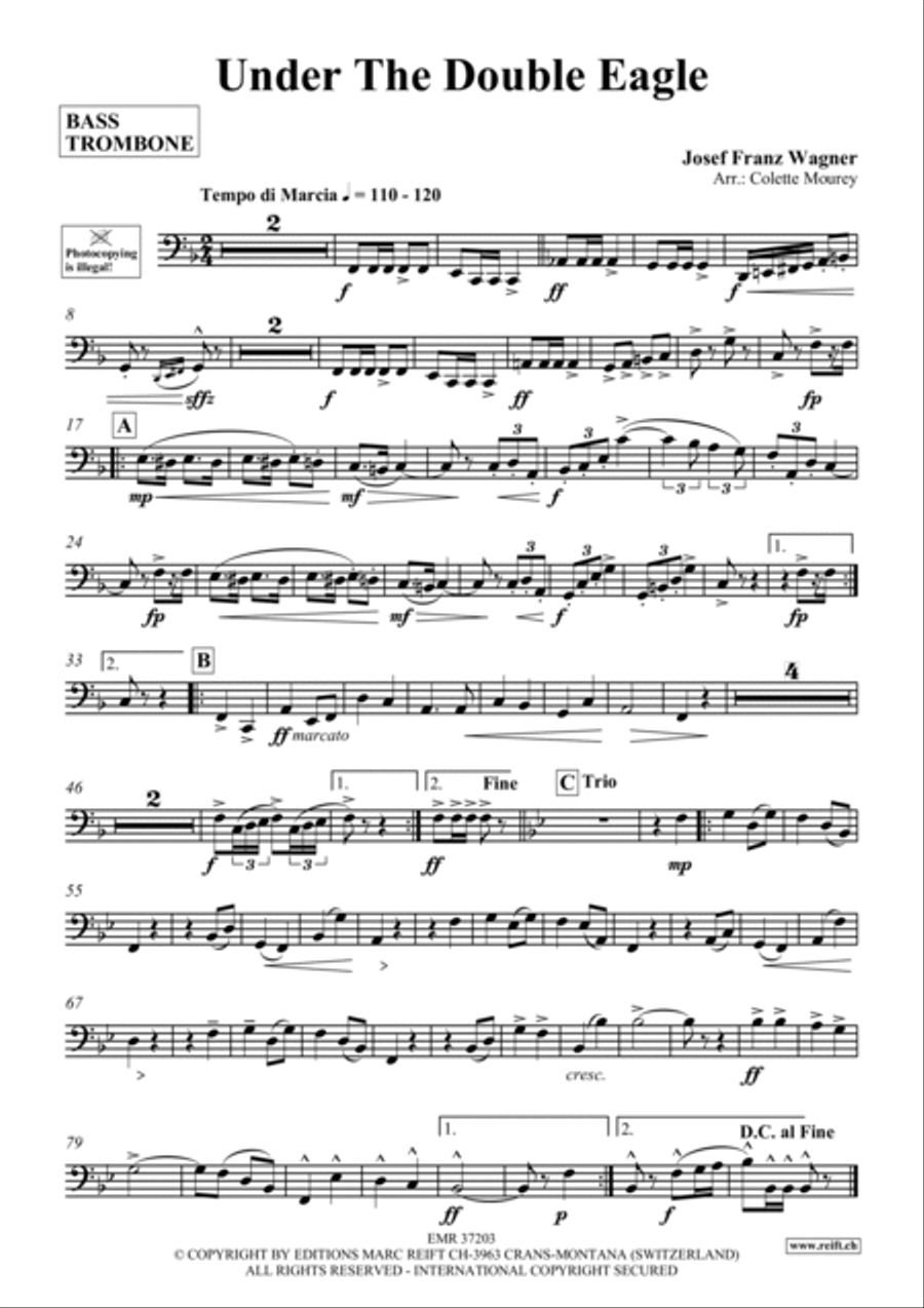 Under The Double Eagle Trombone scores gallery preview page 2