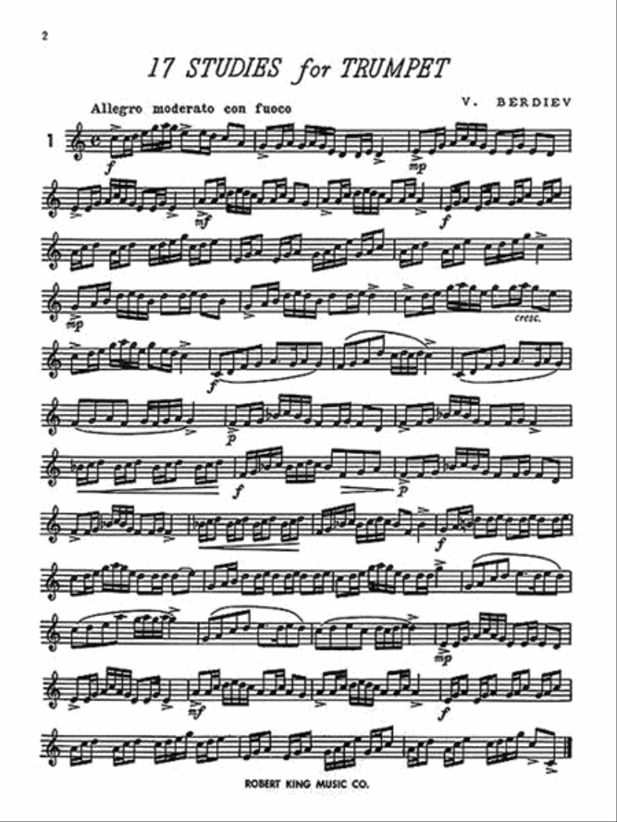 17 Studies For Trumpet 17 Studies For Trumpet Trumpet Solo scores gallery preview page 3
