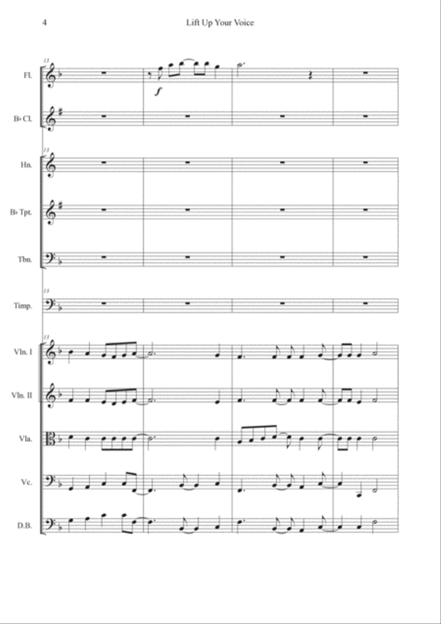 Lift Up Your Voice - Score Only Chamber Music scores gallery preview page 4