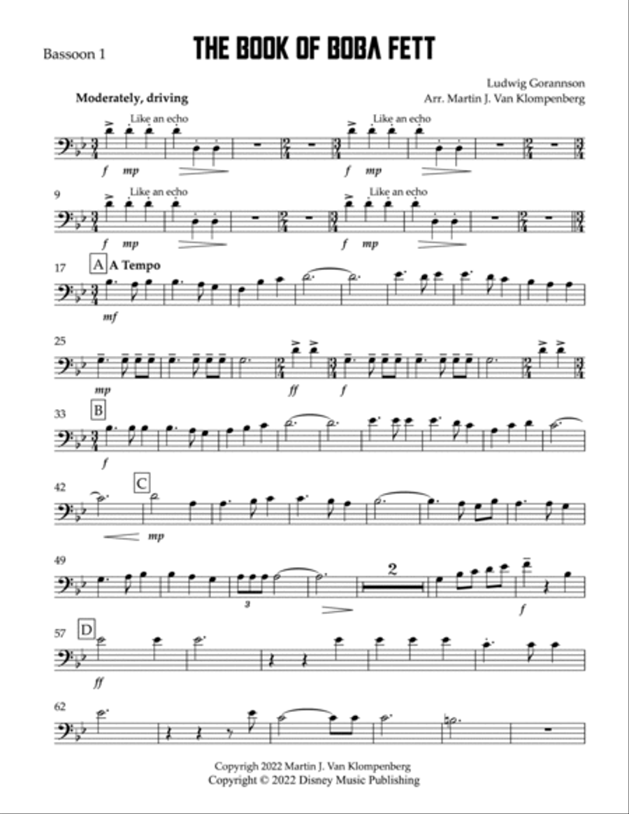 The Book Of Boba Fett Main Title Theme Woodwind Quartet scores gallery preview page 6