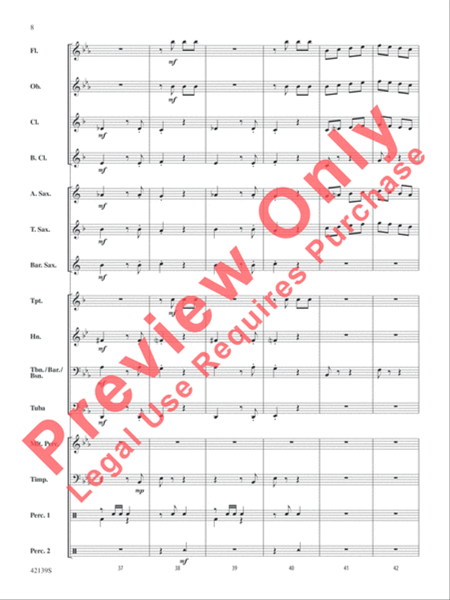 March for a Norwegian Penguin Concert Band scores gallery preview page 9
