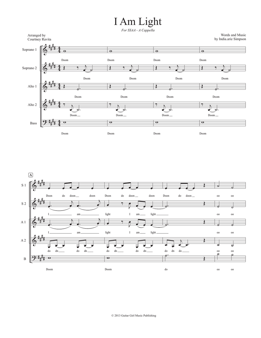 I Am Light SSAA scores gallery preview page 1