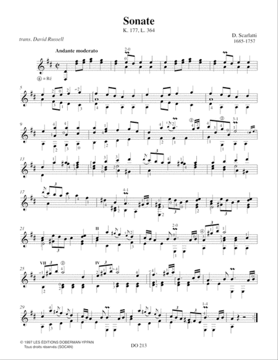 Six Sonates Six Sonates Classical Guitar scores gallery preview page 2