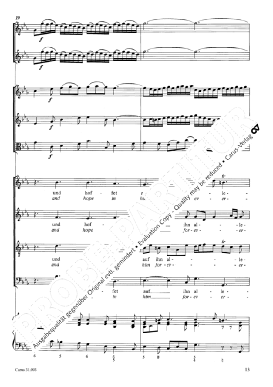 All those who seek God's sov'reign guidance (Wer nur den lieben Gott lasst walten) 4-Part scores gallery preview page 14