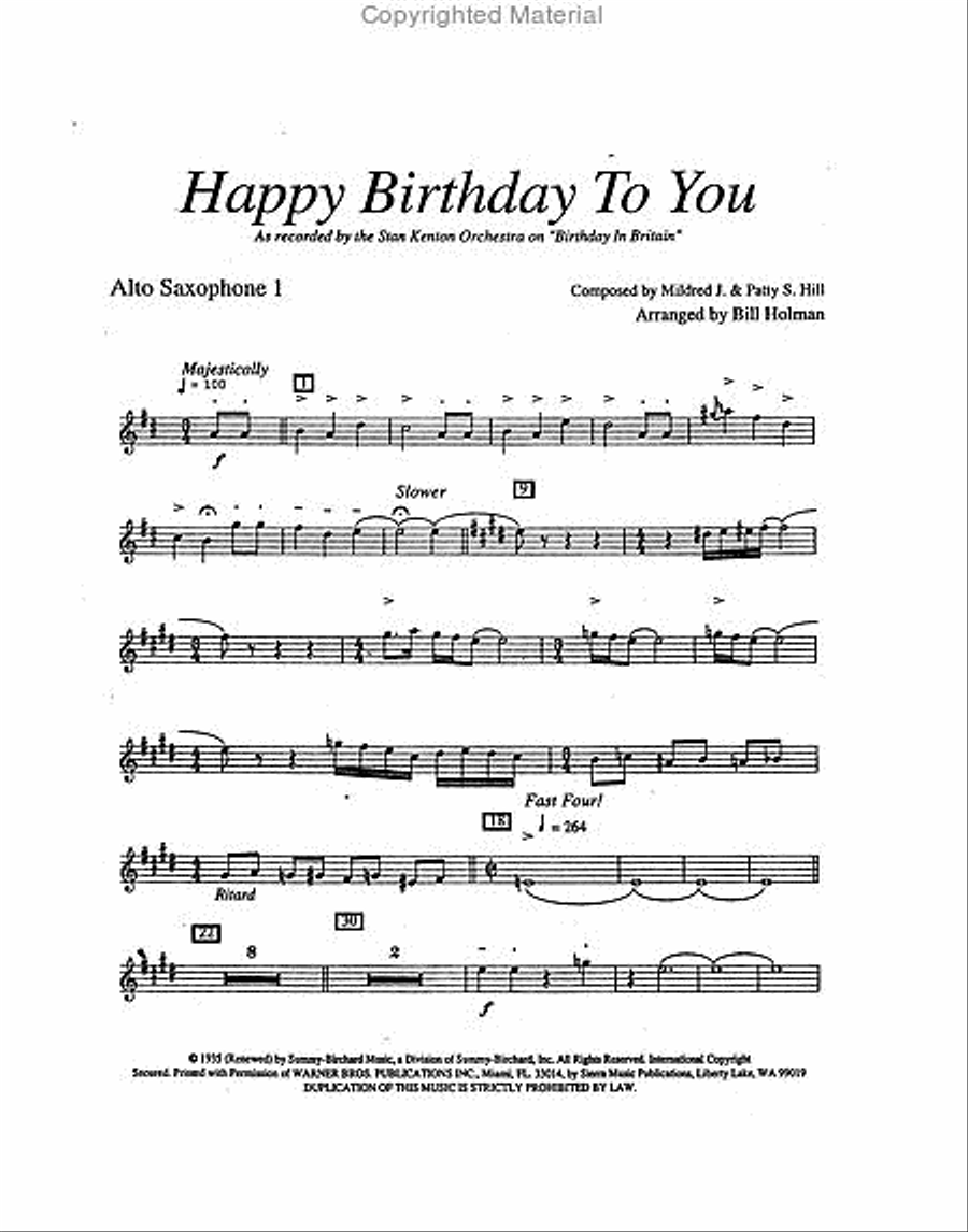 Happy Birthday To You Jazz Ensemble scores gallery preview page 4