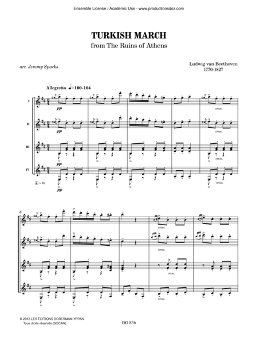 Turkish March Turkish March Guitar Ensemble scores gallery preview page 2