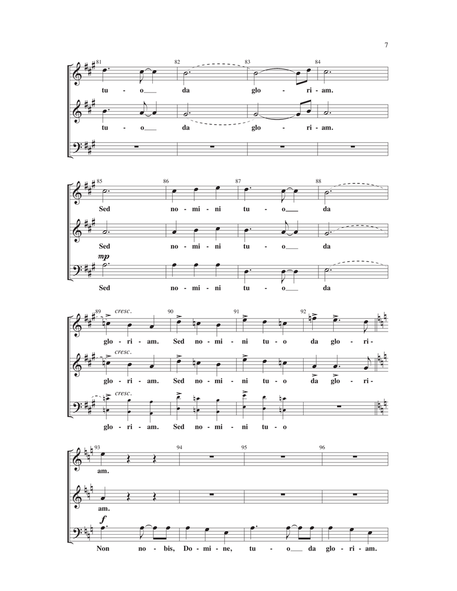 Non Nobis, Domine (arr. William C. Powell) 3-Part scores gallery preview page 6