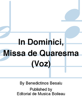 In Dominici, Missa de Quaresma (Voz)