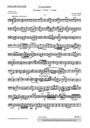 Book cover for Concerto in G Major, RV 298/PV 100