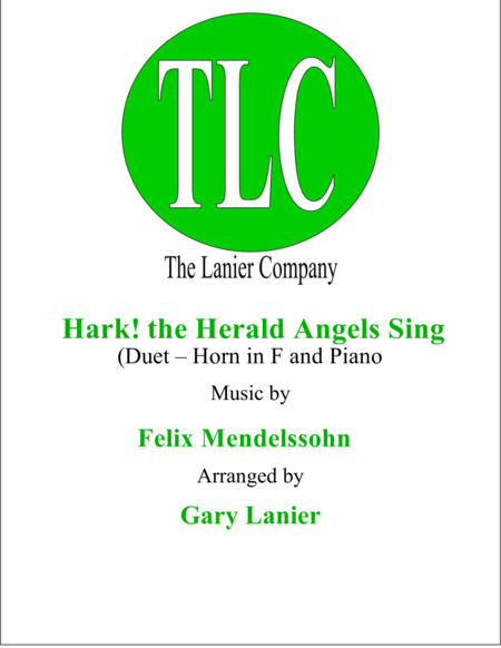 HARK! THE HERALD ANGELS SING (Duet – Horn in F and Piano/Score and Parts) image number null