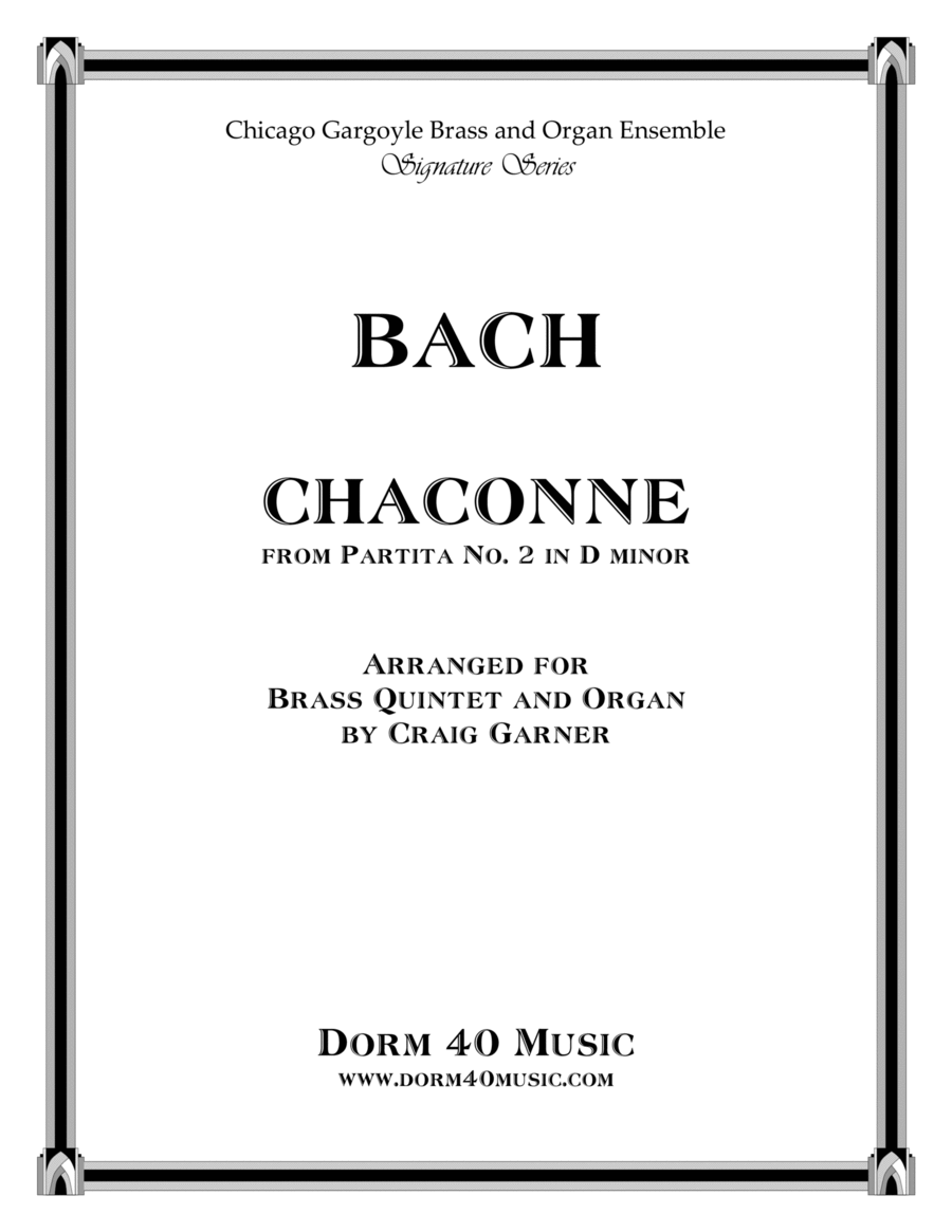 Chaconne (for Brass Quintet and Organ) Brass Ensemble scores gallery preview page 1