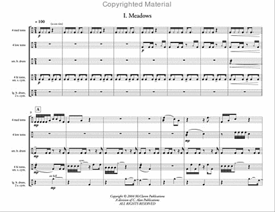 Mountain Images Percussion Ensemble scores gallery preview page 2