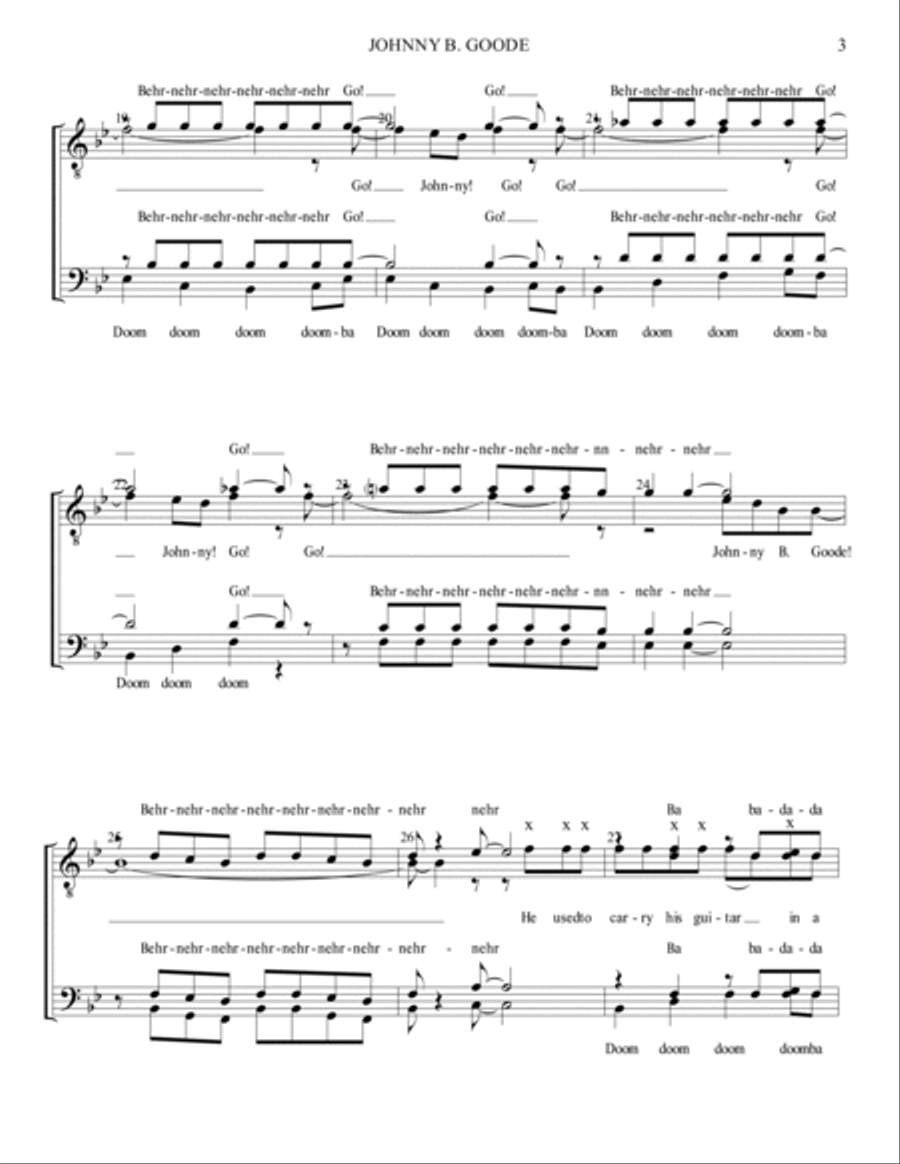 Johnny B. Goode TTBB scores gallery preview page 3