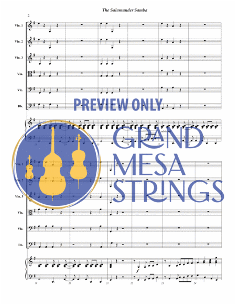 Salamander Samba Salamander Samba String Orchestra scores gallery preview page 3