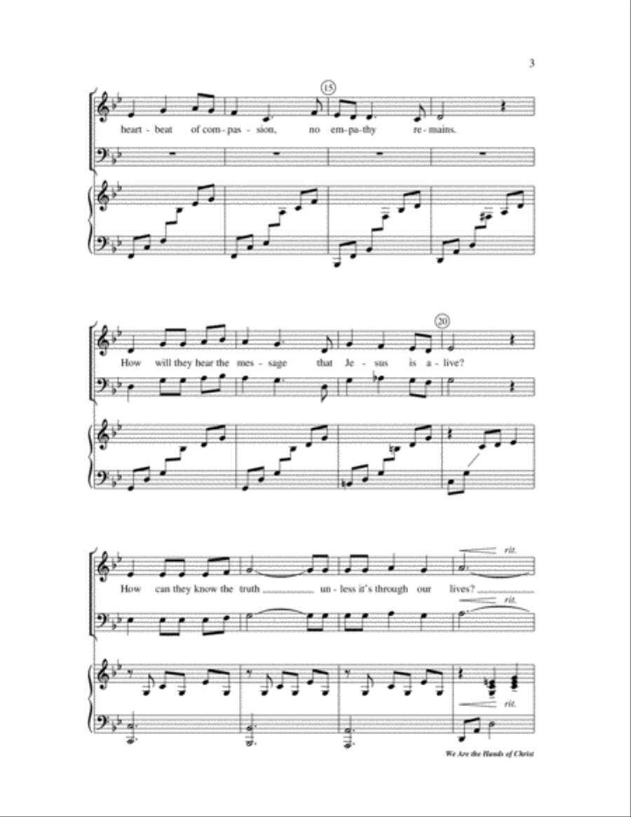 We Are the Hands of Christ 2-Part scores gallery preview page 3