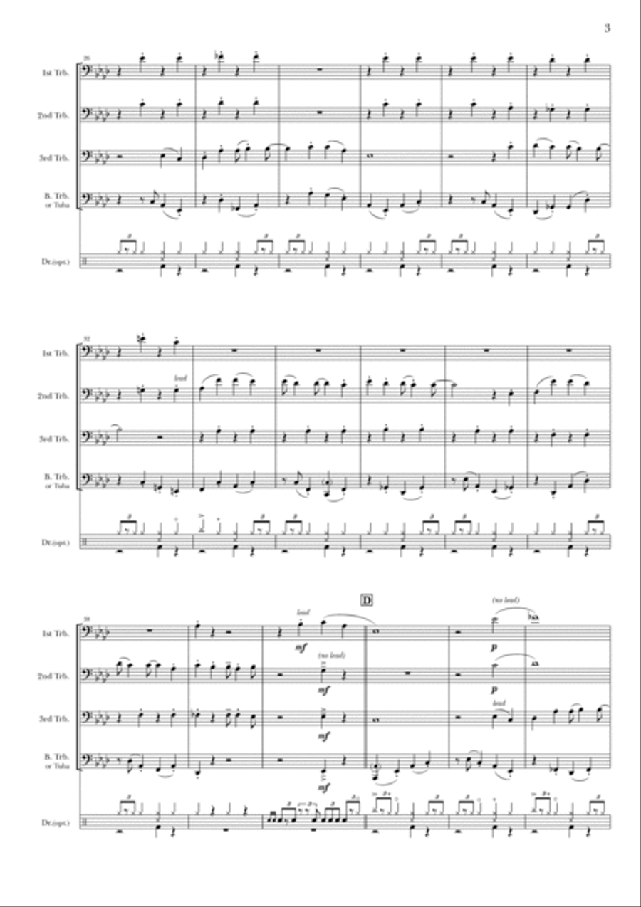 Remember Me (Lullaby) Brass Quartet scores gallery preview page 3
