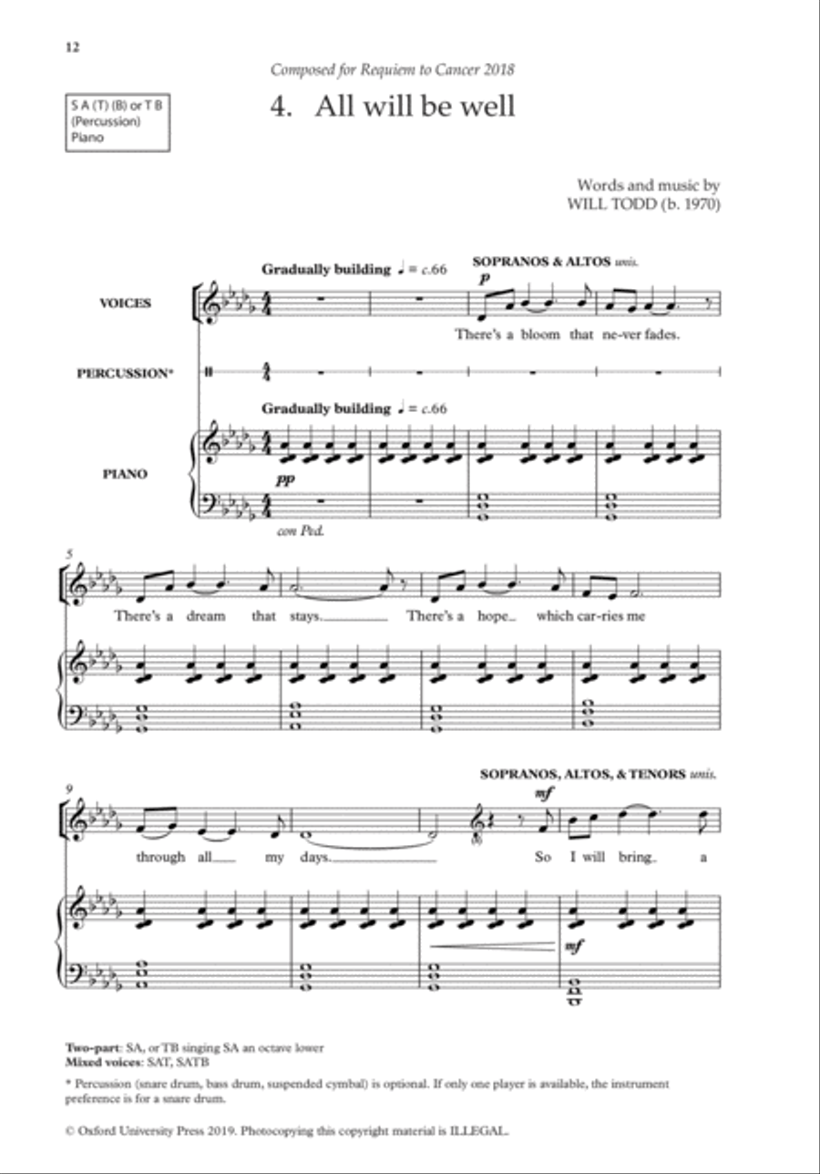 The Oxford Book of Flexible Choral Songs Unison Choir scores gallery preview page 3