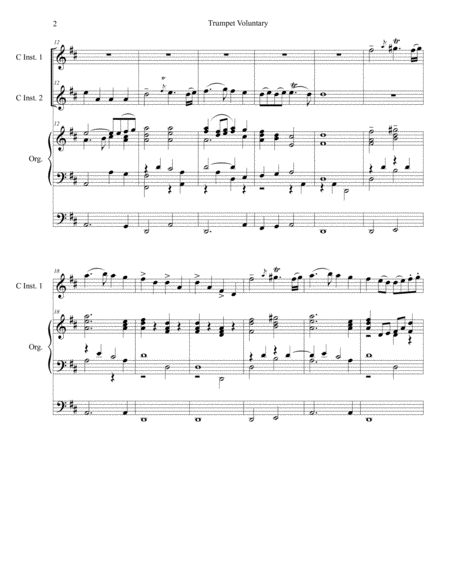Trumpet Voluntary (Duet for C-Instruments - Organ Accompaniment) image number null
