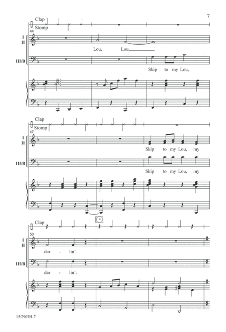 Skip! Skip! Shoo, Fly, Shoo! 3-Part scores gallery preview page 8