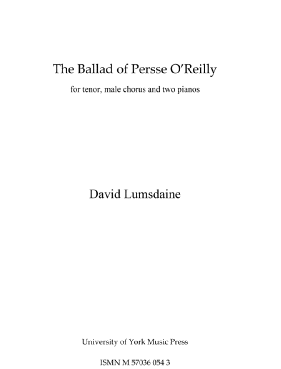 The Ballad Of Persse O'Reilly TTBB scores gallery preview page 1