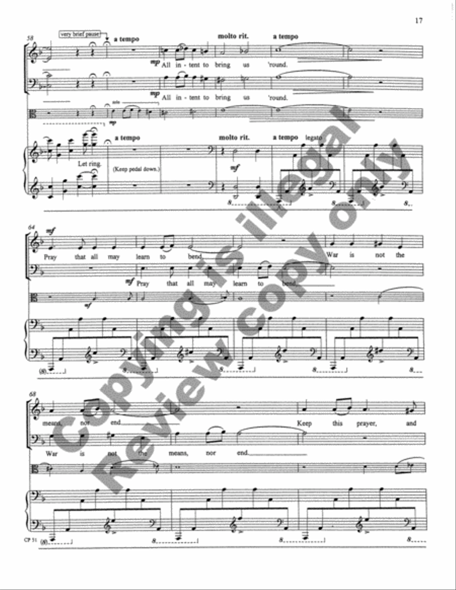 A Song, A Prayer, A Voyage 4-Part scores gallery preview page 46