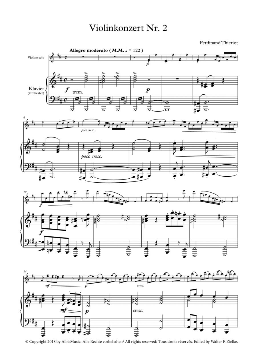 Concerto No. 2 for Violin, b-minor Violin Solo scores gallery preview page 1