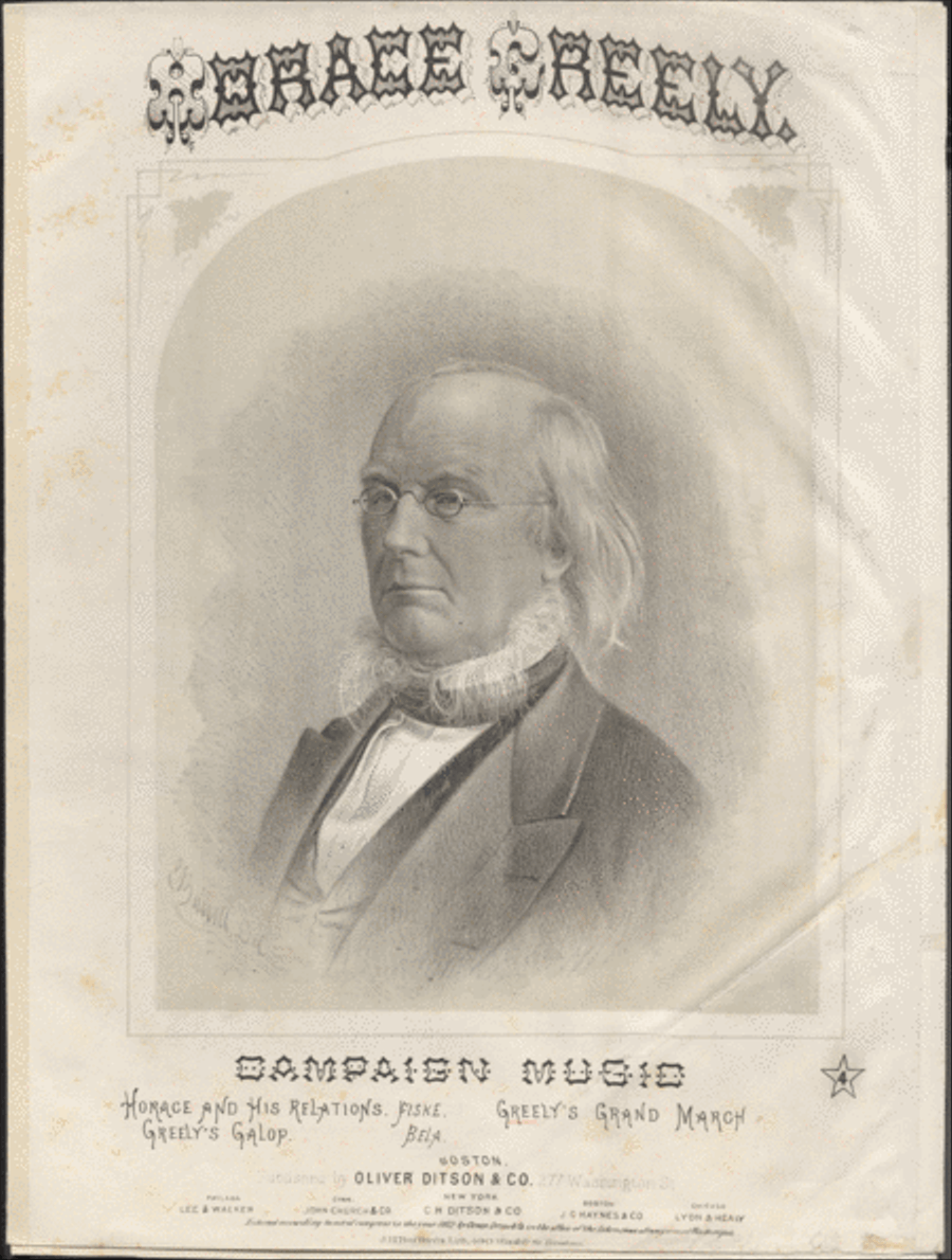 Horace Greeley Campaign Music. March Piano Solo scores gallery preview page 1