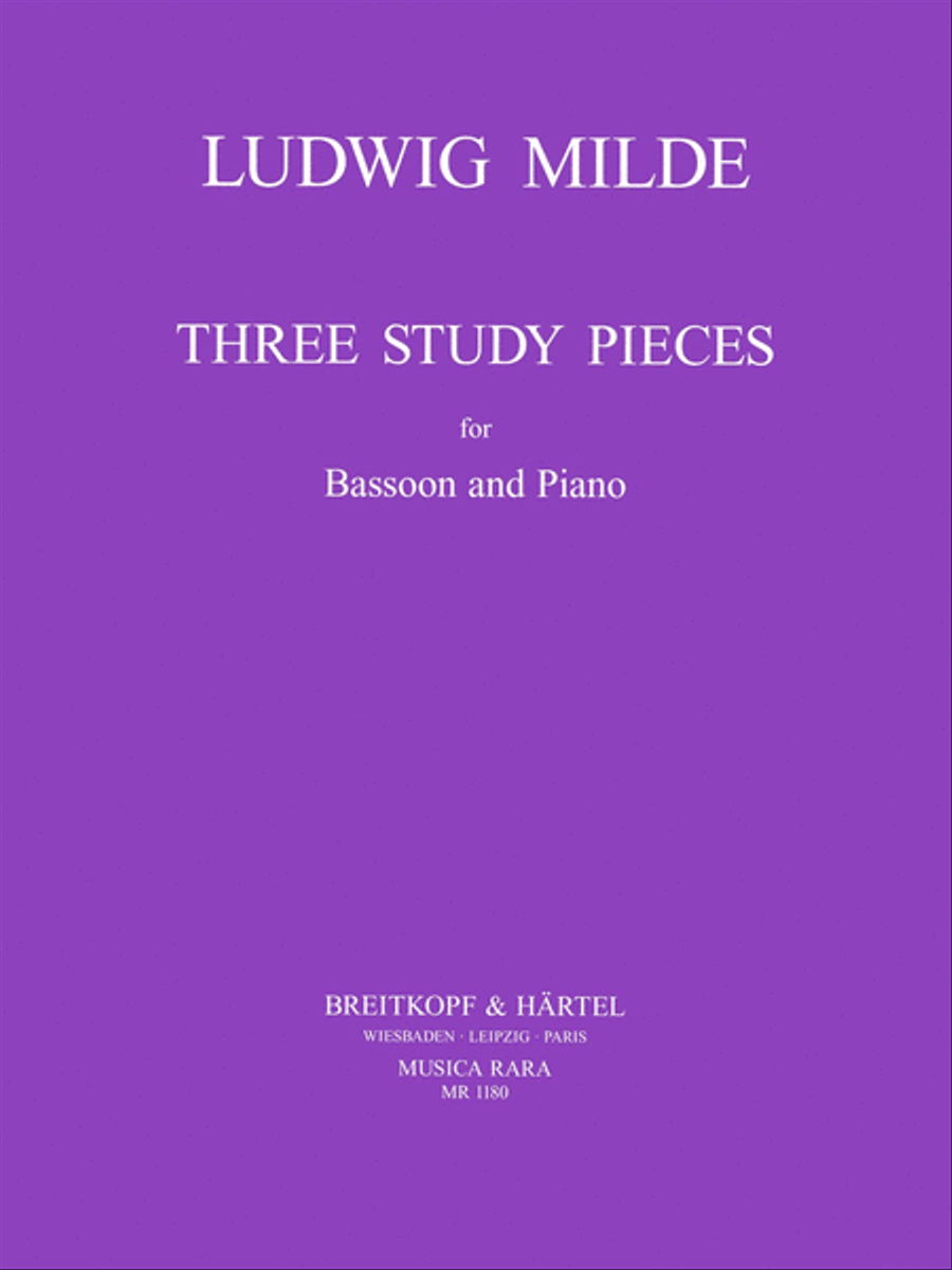 3 Study Pieces 3 Study Pieces Bassoon Solo scores gallery preview page 1