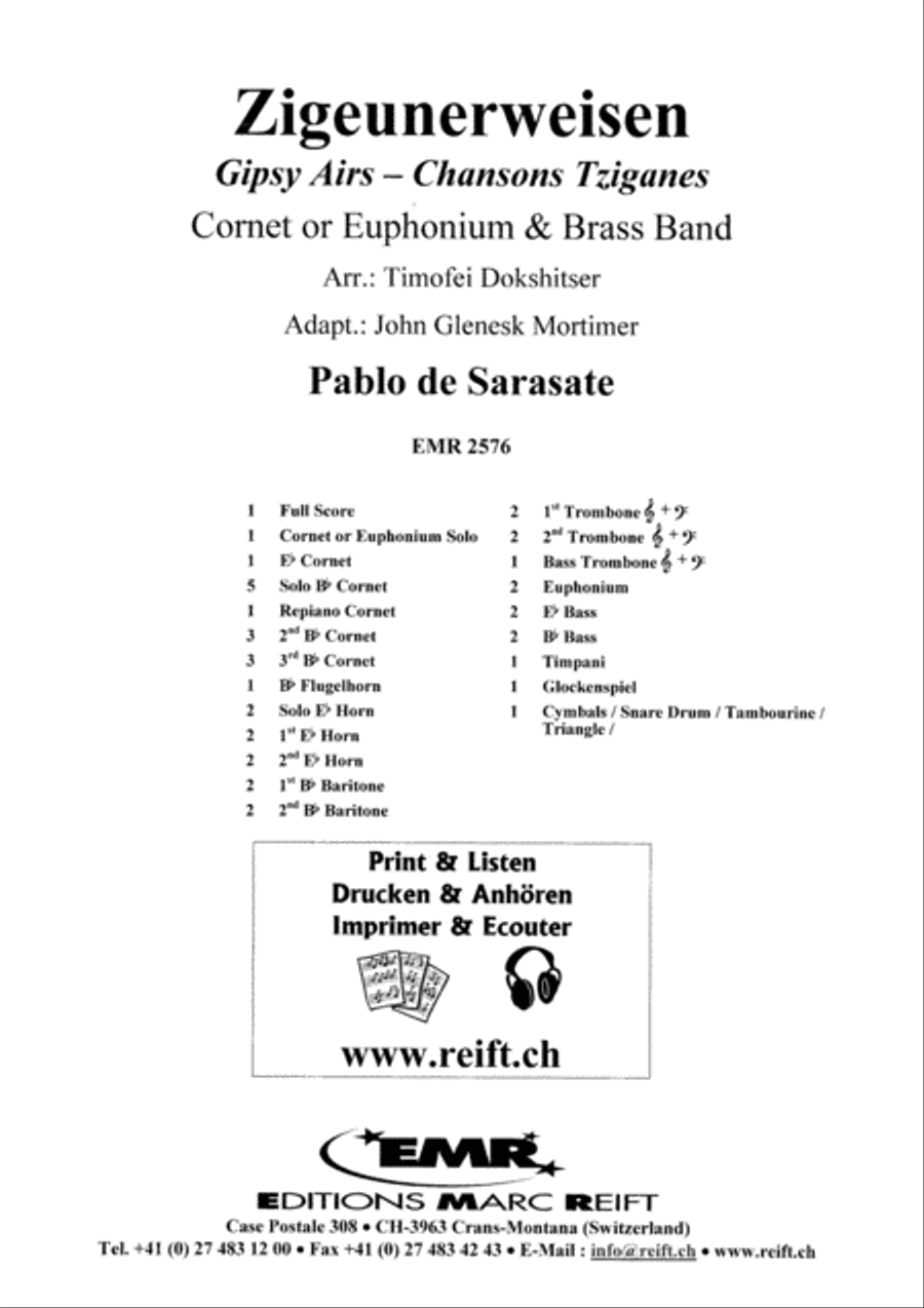 Zigeunerweisen Brass Band scores gallery preview page 2