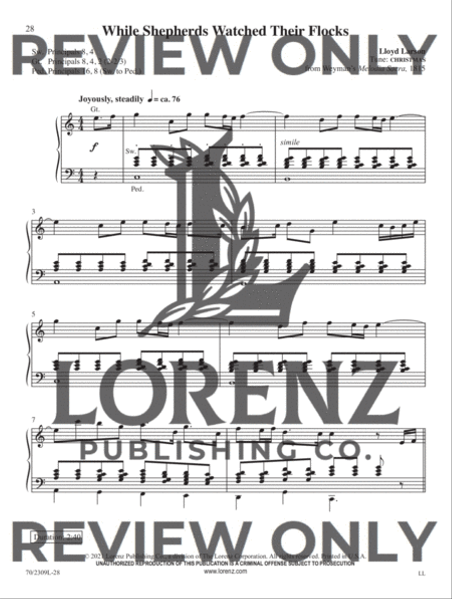 He Is Born Organ Solo scores gallery preview page 18