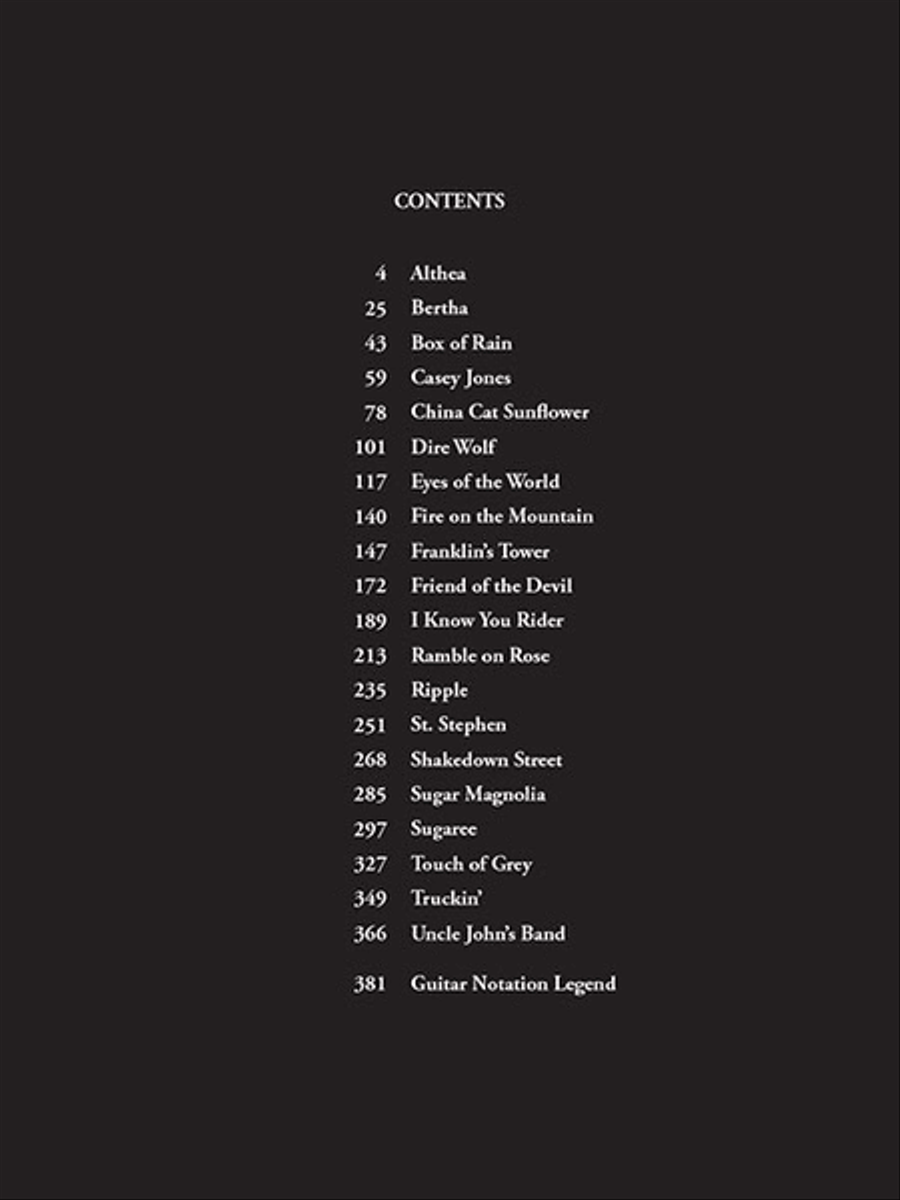 Grateful Dead Guitar Anthology Electric Guitar scores gallery preview page 2