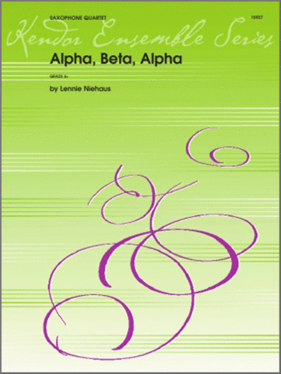 Alpha, Beta, Alpha Saxophone Quartet scores gallery preview page 1