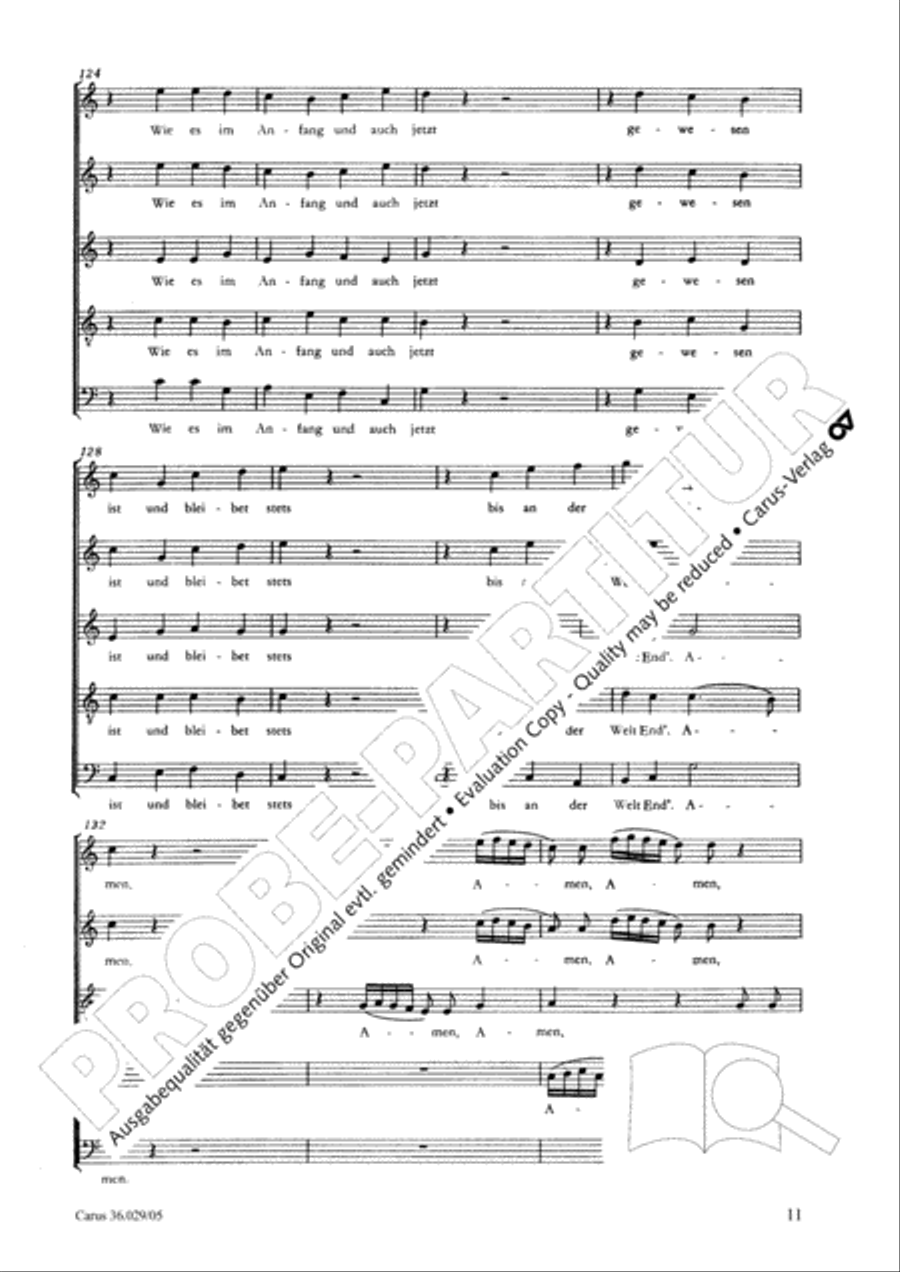 The voice of rejoicing and hope (Man singet mit Freuden vom Sieg) SSATB scores gallery preview page 12