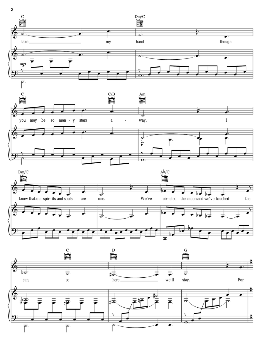 For Always Piano, Vocal, Guitar scores gallery preview page 2