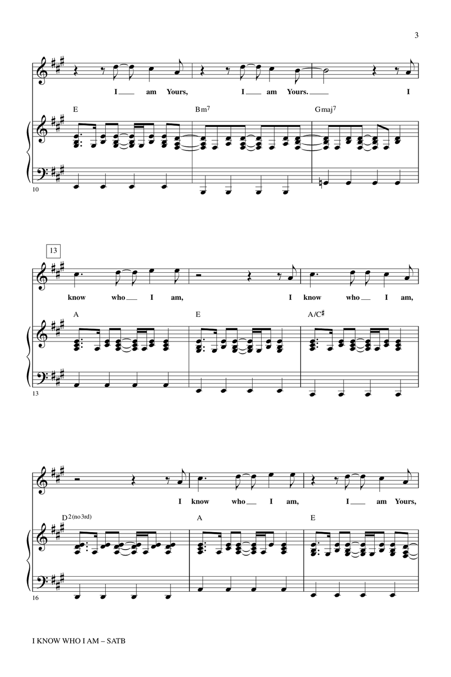 I Know Who I Am I Know Who I Am 4-Part scores gallery preview page 2