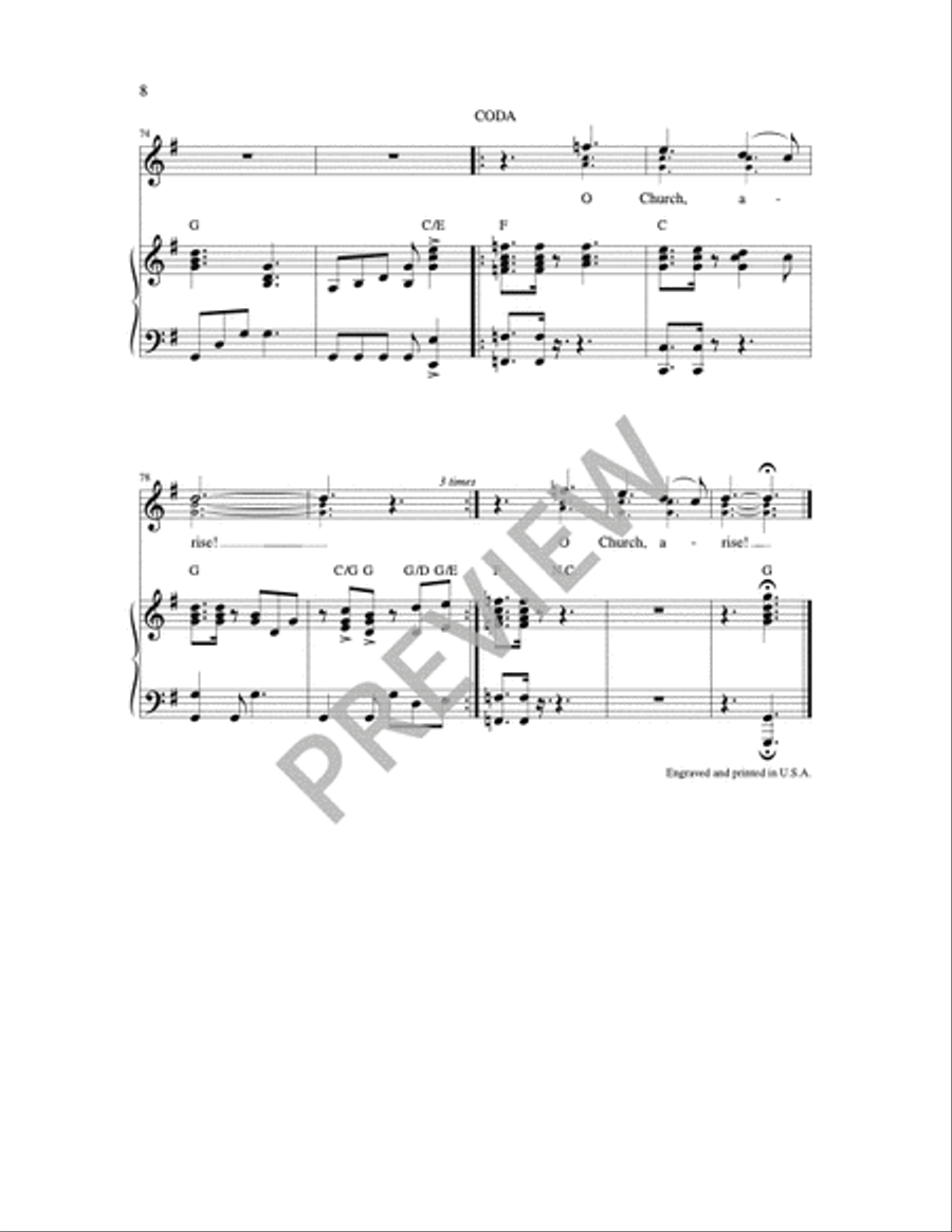 Arise, O Church Arise Arise, O Church Arise 3-Part scores gallery preview page 3