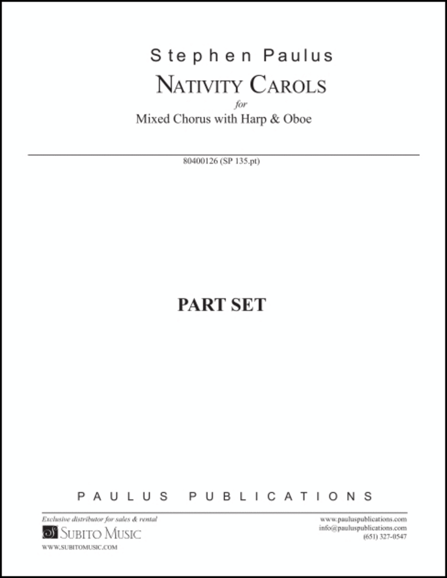 Three Nativity Carols - PARTS SSATBB scores gallery preview page 1