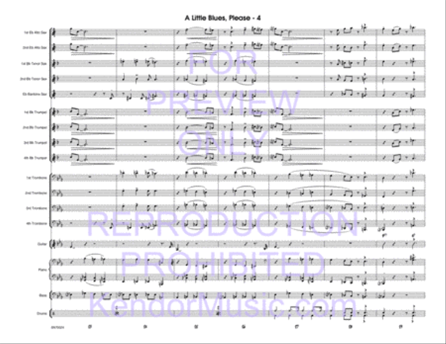 Little Blues, Please, A Little Blues, Please, A Jazz Ensemble scores gallery preview page 5