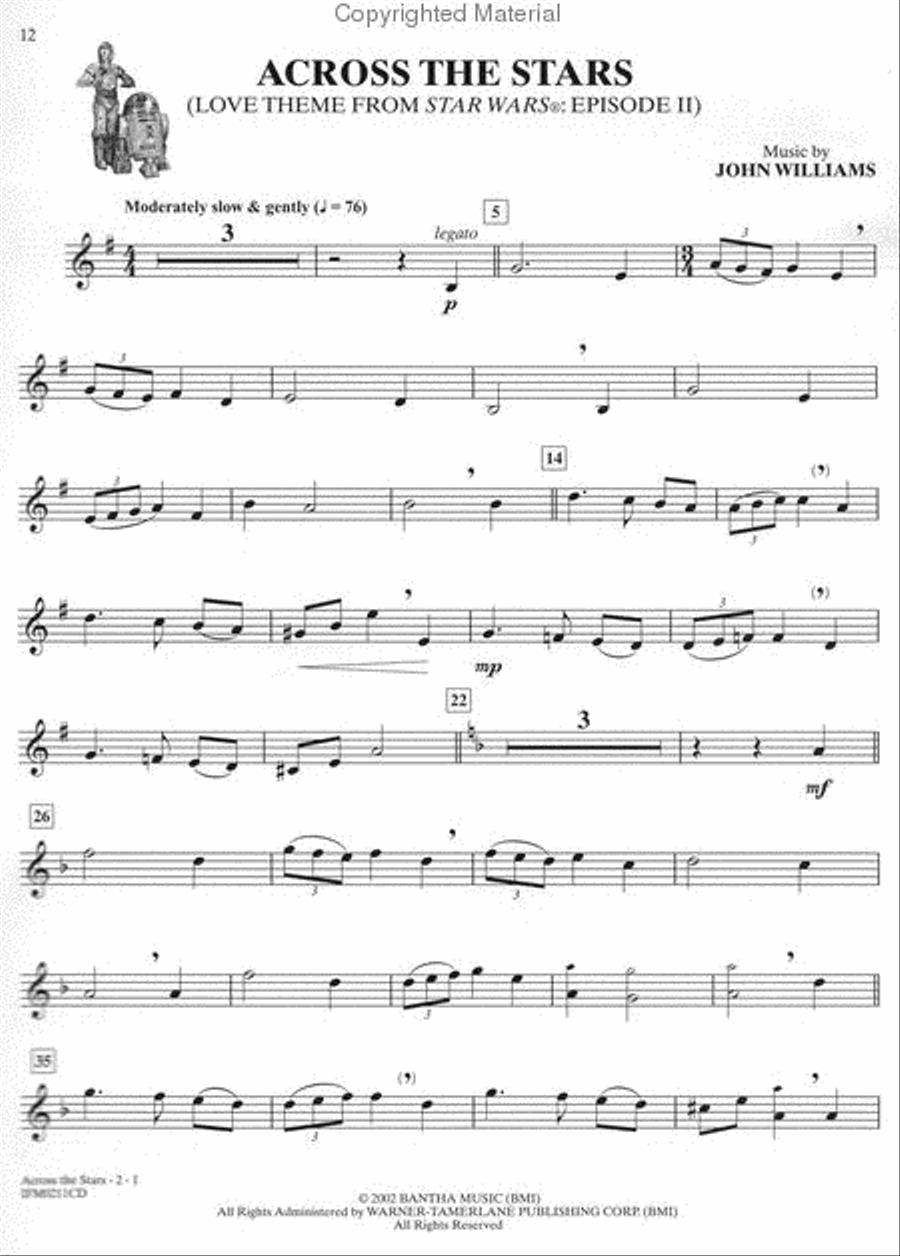 Star Wars Episode II Attack Of The Clones - Trumpet Trumpet Solo scores gallery preview page 2
