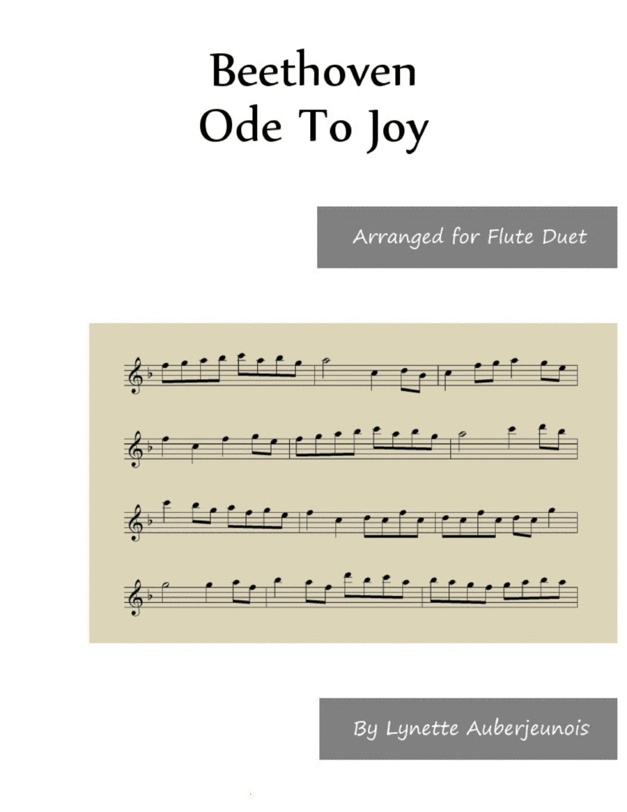 Ode To Joy - Flute Duet image number null