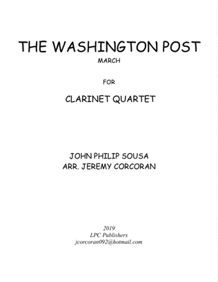 Book cover for The Washington Post March for Clarinet Quartet