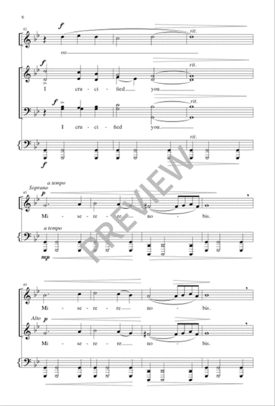 Ah, Holy Jesus Ah, Holy Jesus 4-Part scores gallery preview page 6