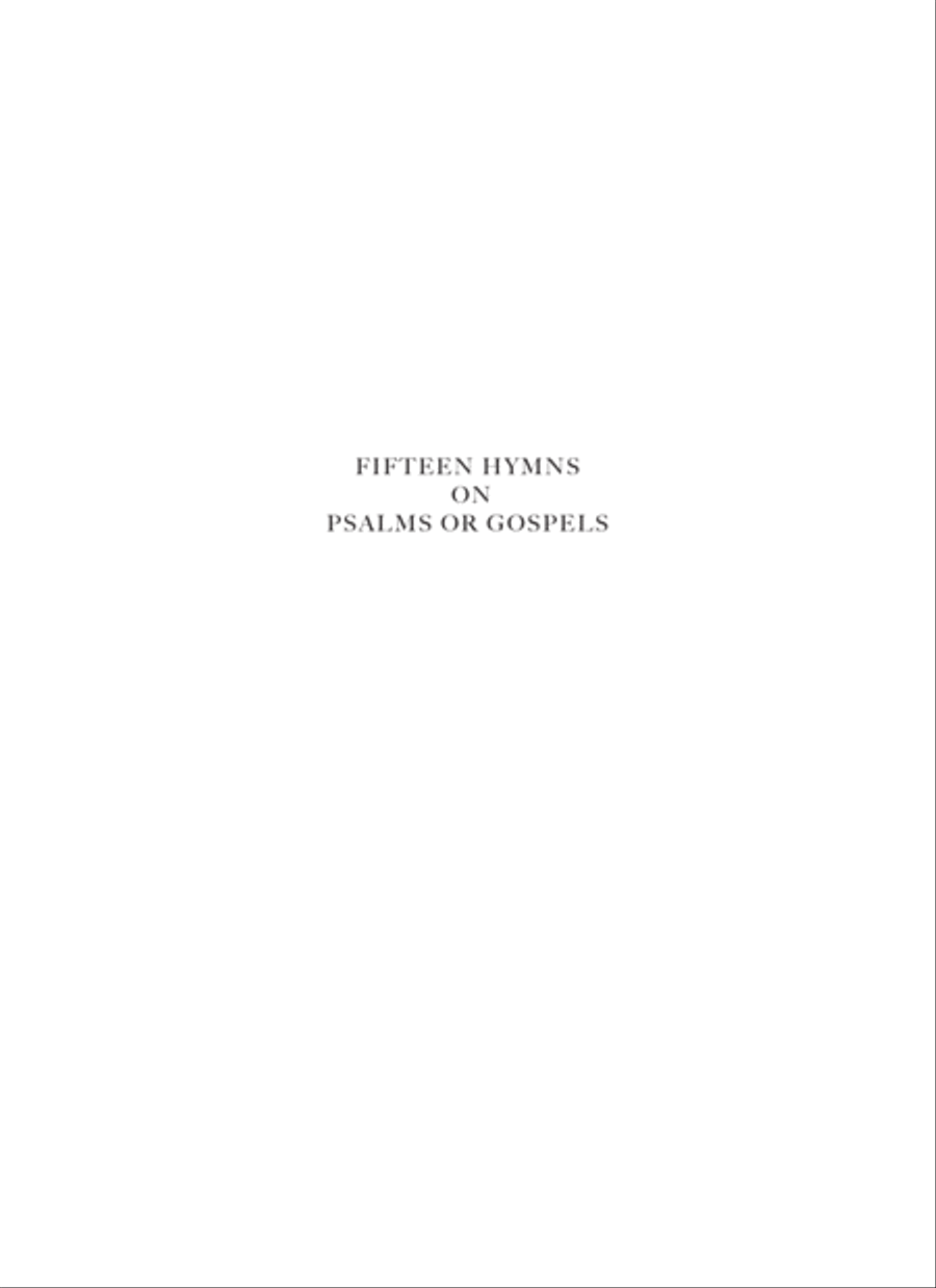 Fifteen Hymns on Psalms or Gospels Voice scores gallery preview page 3