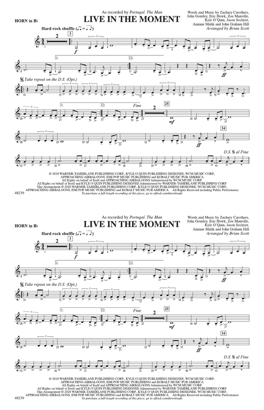 Live in the Moment: Horn in B flat