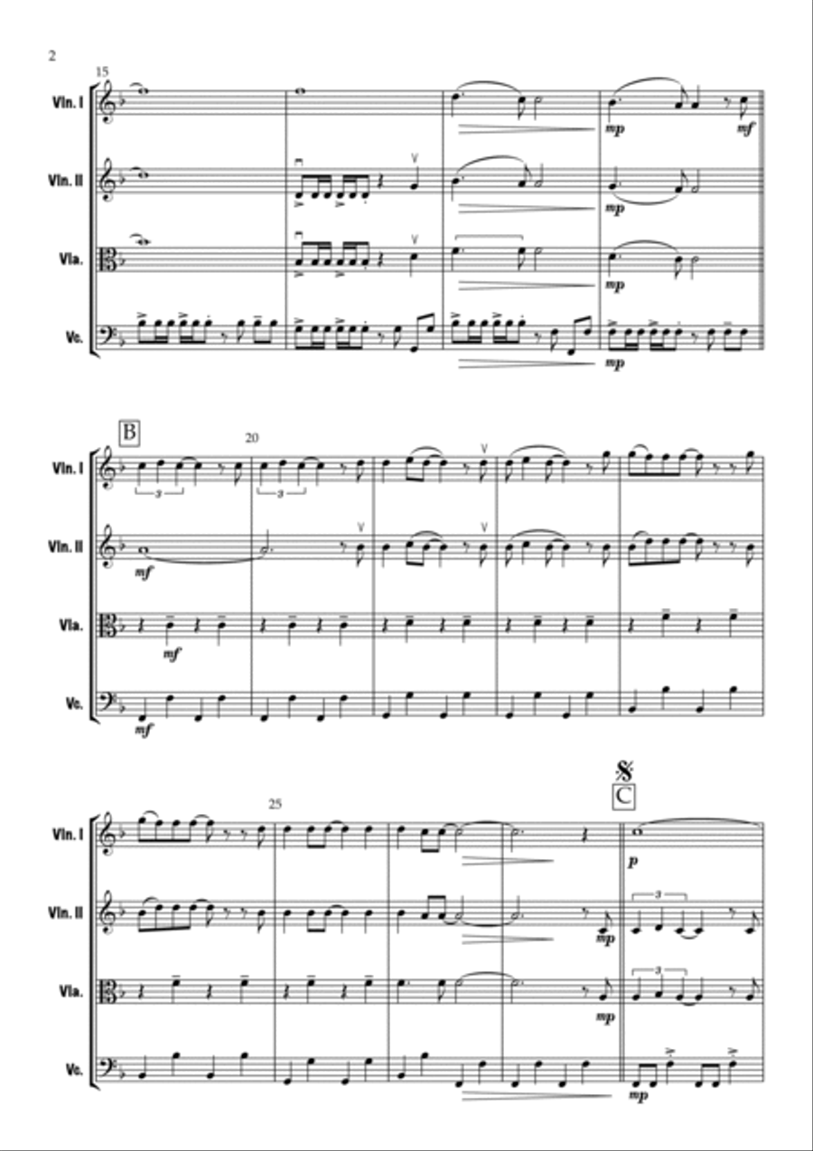 Radio Ga Ga Radio Ga Ga String Quartet scores gallery preview page 3