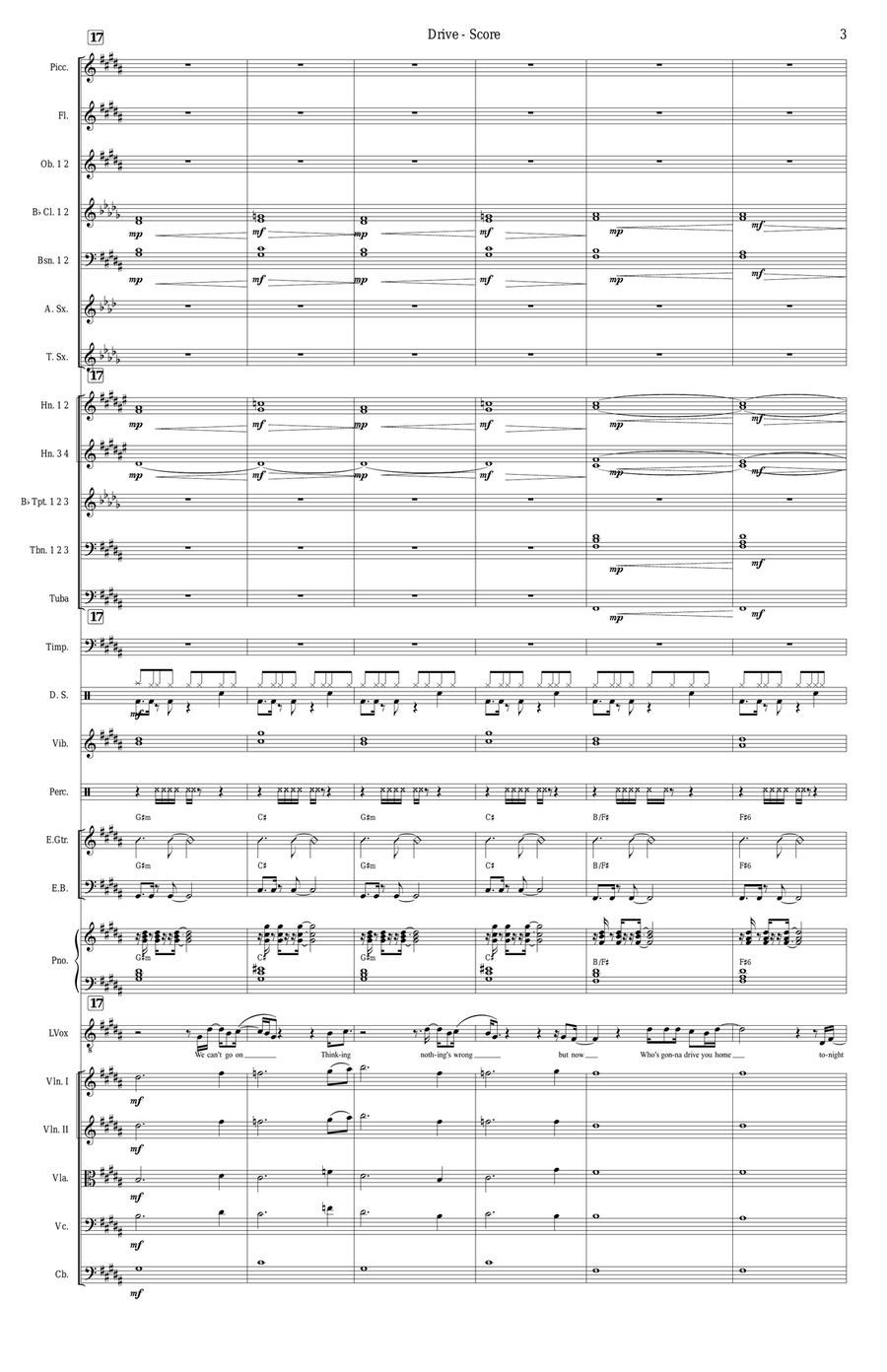Drive Drive Full Orchestra scores gallery preview page 3